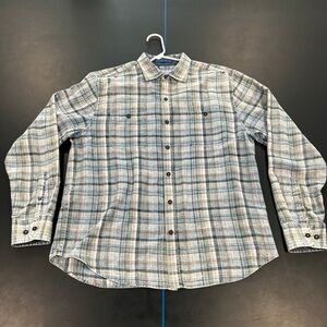 Tommy Bahama Mens Button Up Canberra Plaid Shirt Size Large Long Sleeve Pockets